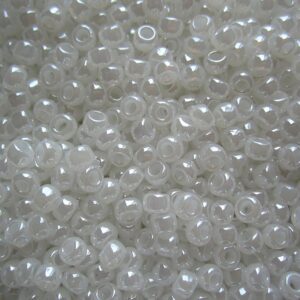 6/0 Toho Japanese Glass Seed Beads - White Ceylon Pearl #141 (26g Tube)